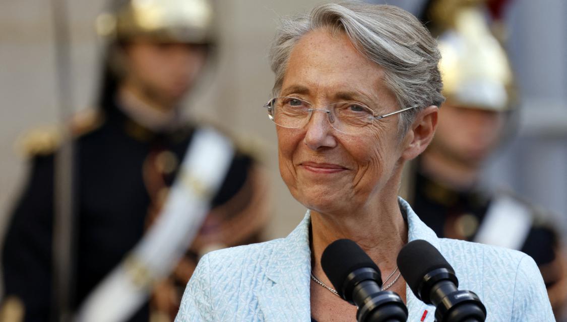 Elisabeth Borne le jour de sa nomination à Matignon, le 17 mai 2022 (AFP)
