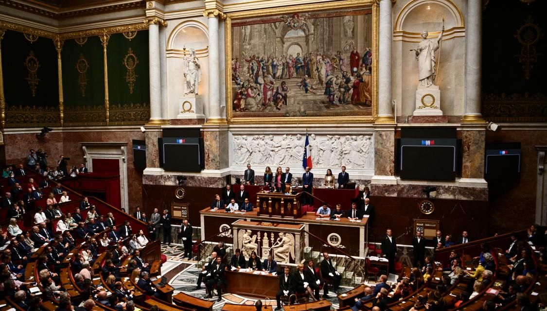 L'hémicycle de l'Assemblée nationale, le 28 juin 2022