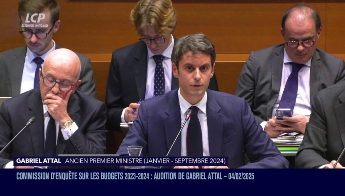 Gabriel Attal auditionné par la commission des finances, le 4 février 2025