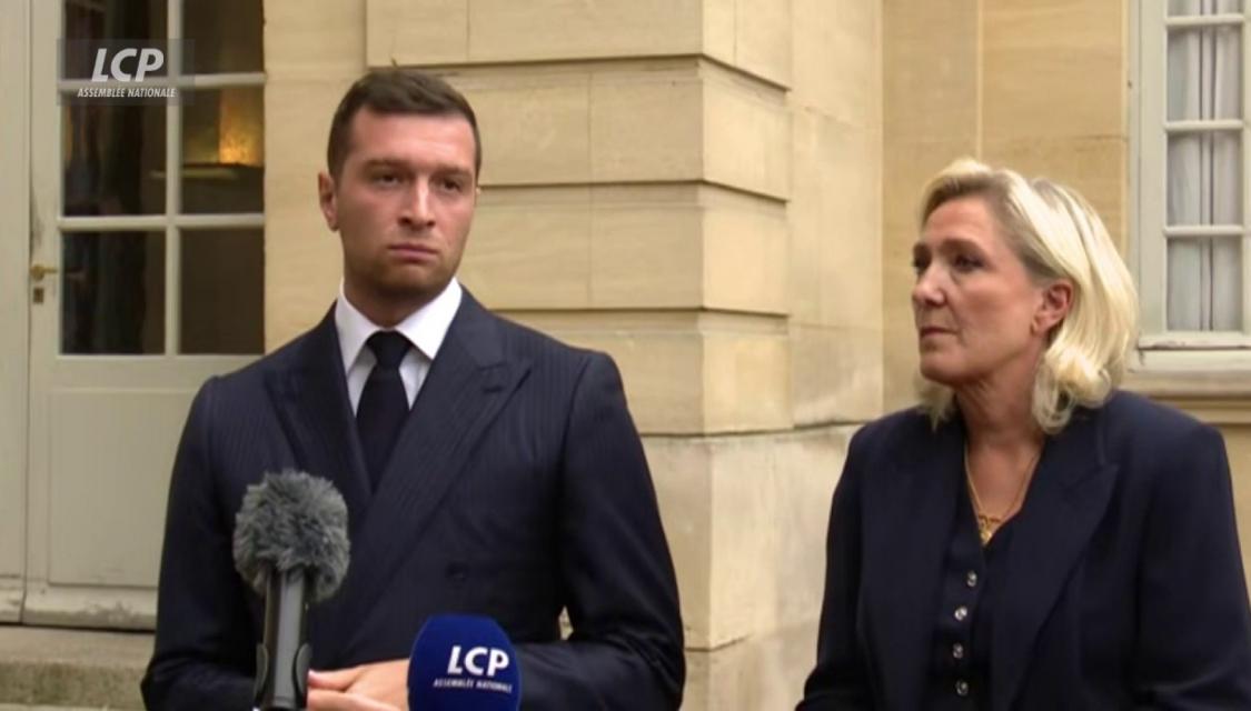 Jordan Bardella et Marine Le Pen 02/09/2025