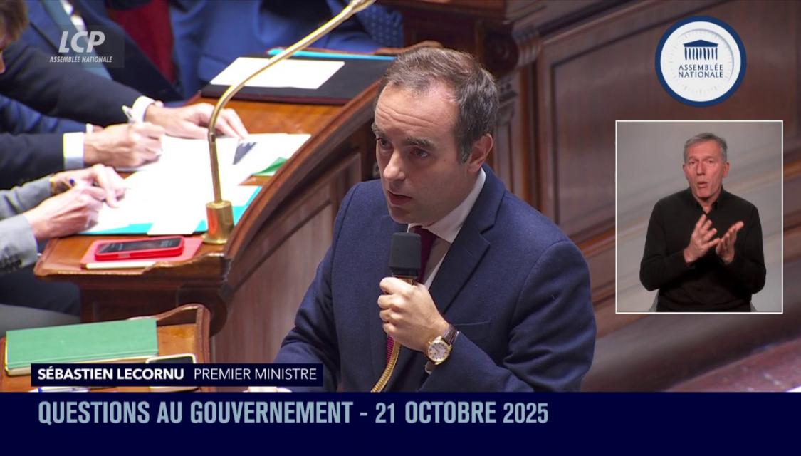 Sébastien Lecornu, le 21 octobre 2025