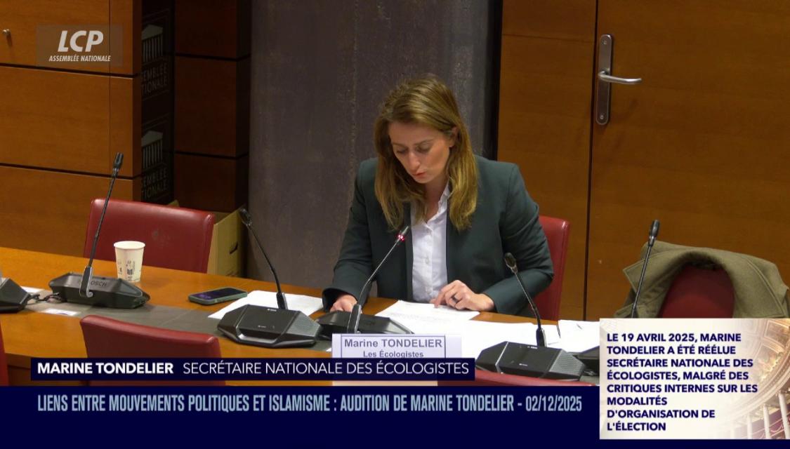 Marine Tondelier devant la commission d'enquête