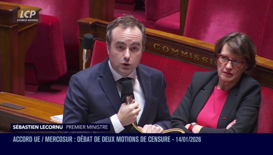 Le Premier ministre, Sébastien Lecornu, à l'Assemblée nationale le 14 janvier 2026.