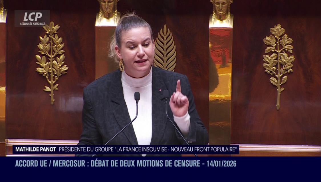 Mathilde Panot, le 14 janvier 2026.