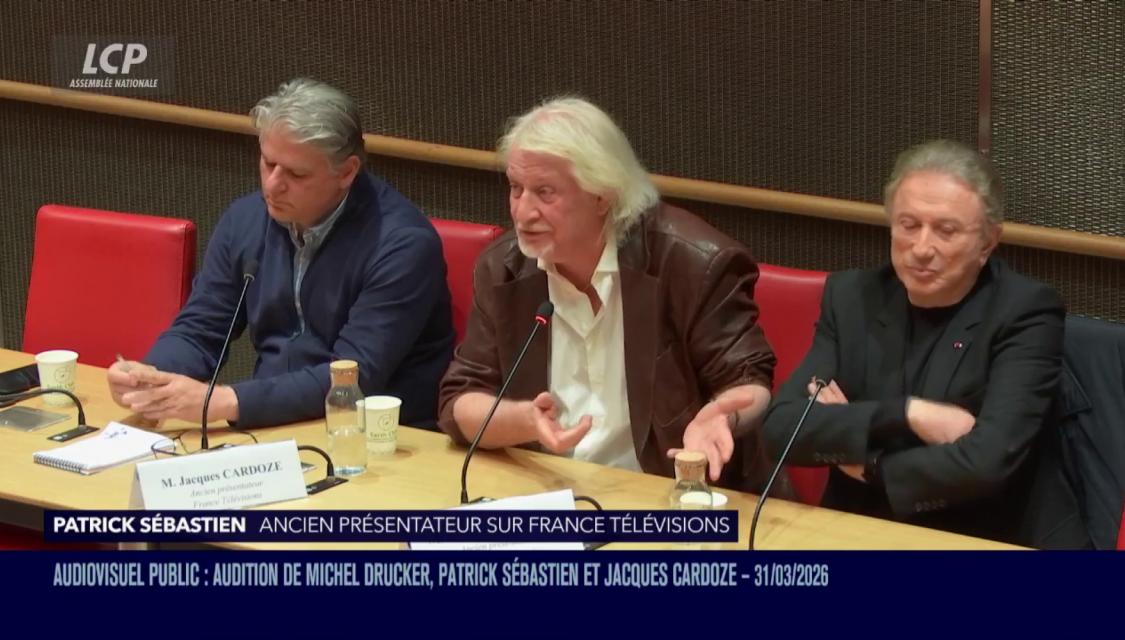 Jacques Cardoze, Patrick Sébastien et Michel Drucker le 31 mars
