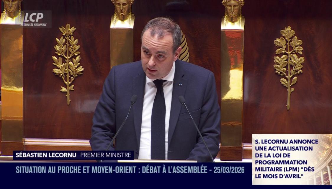 Sébastien Lecornu, le 25 mars 2026 (© LCP)
