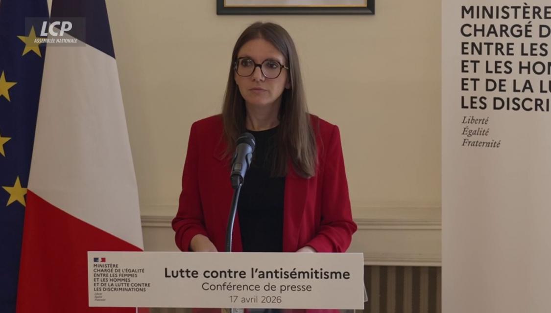 Aurore Bergé, ministre chargée de la Lutte contre les discriminations, le 17 avril 2026