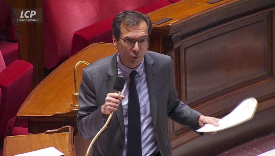 Jean-Pierre Farandou dans l'hémicycle, le 16 avril 2026