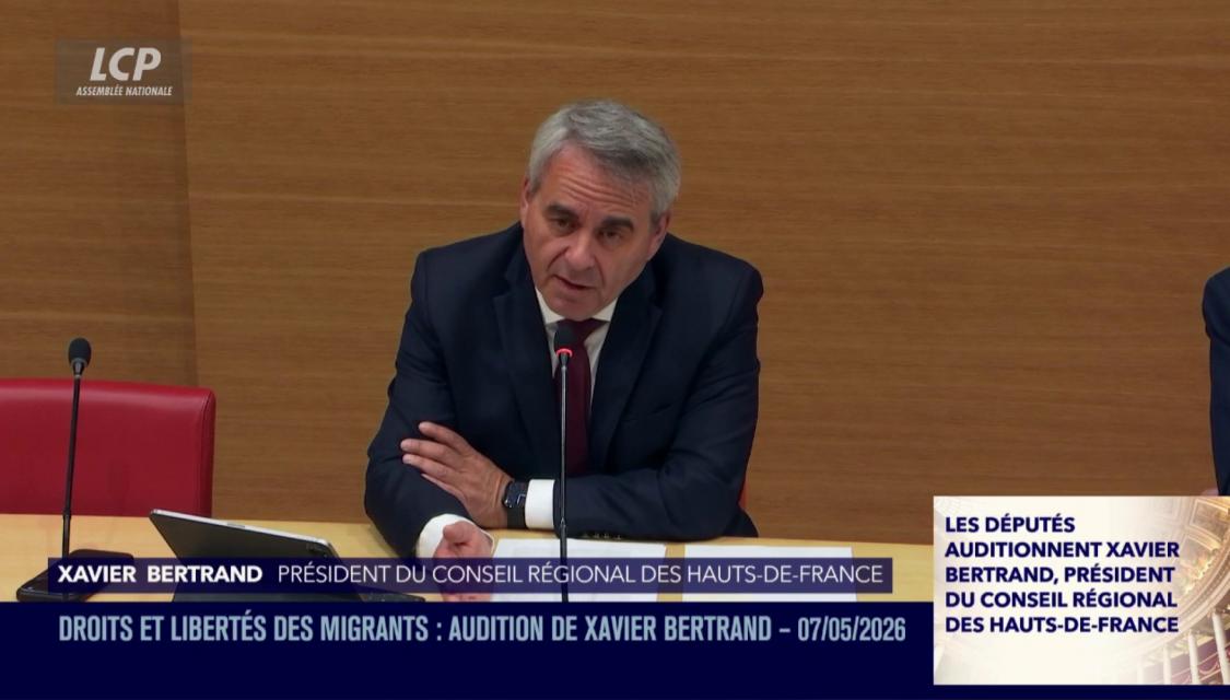 Xavier Bertrand à l'Assemblée nationale, le 7 mai 2026