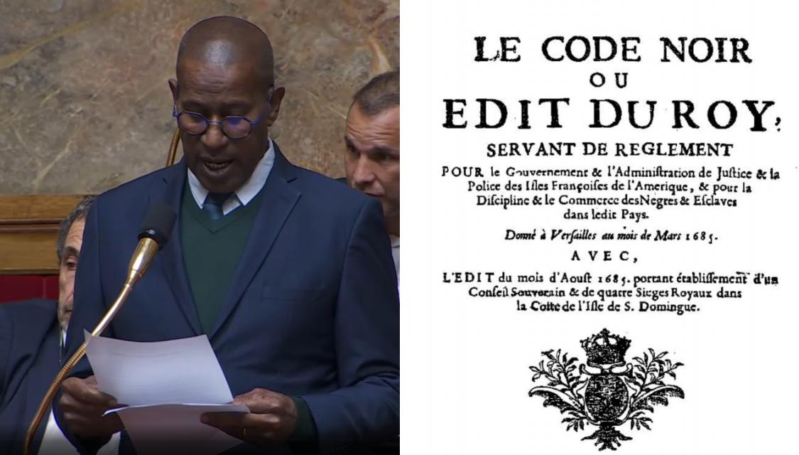Le député Liot Max Mathiasin porte un texte pour abroger le Code noir