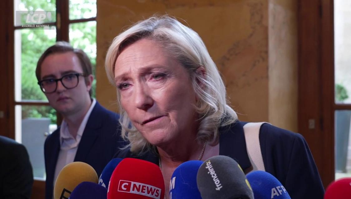 Marine Le Pen à l'Assemblée nationale, le 9 juin 2026 (© LCP)