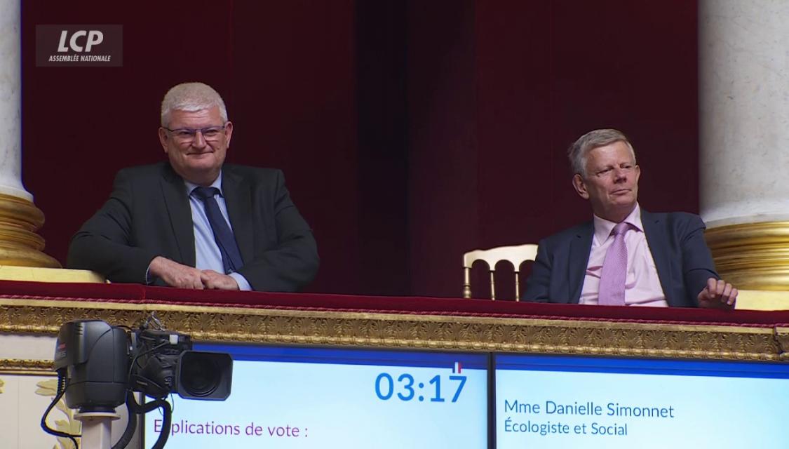 Olivier Falorni dans les tribunes de l'Assemblée nationale, le 30 juin 2026