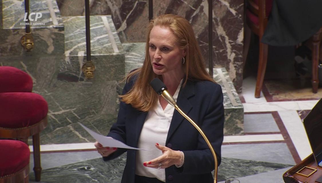 Violette Spillebout dans l'hémicycle, le 1er juin 2026