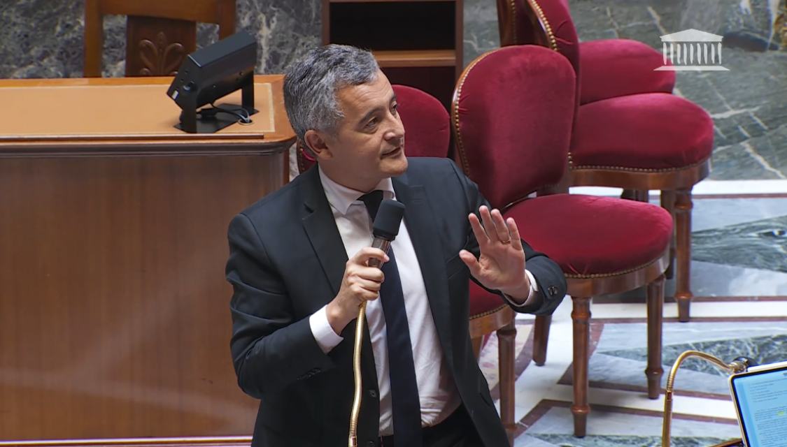 Gérald Darmanin dans l'hémicycle, le 2 juillet 2026