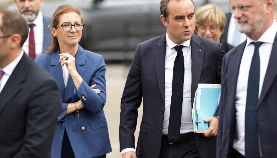 Sébastien Lecornu, le 29 août 2026 à son arrivée à Sens.