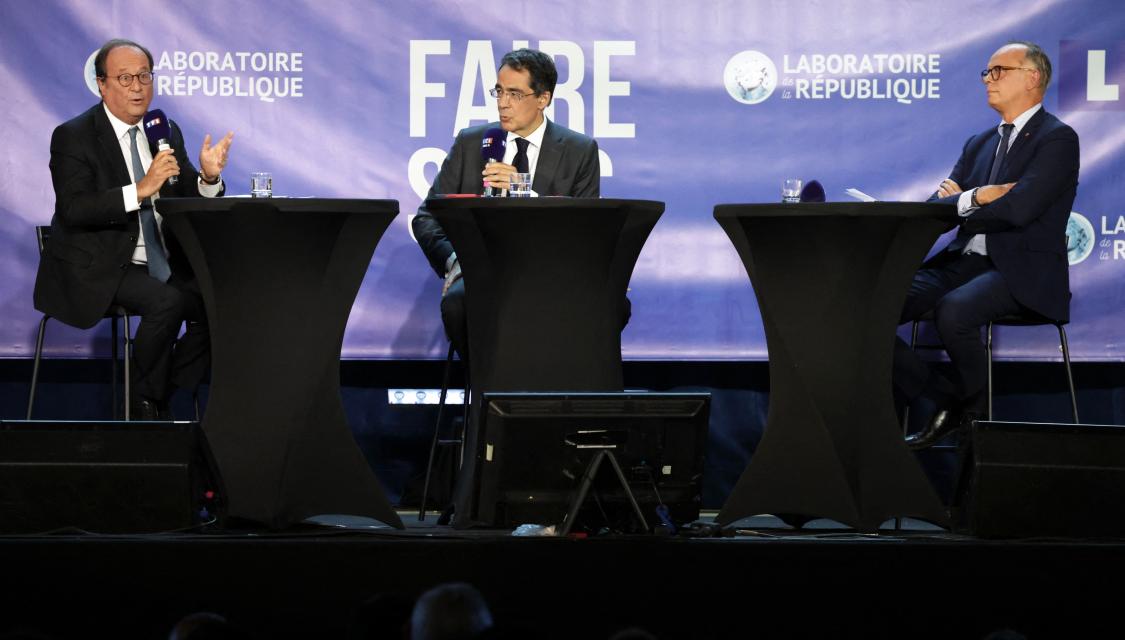 François Hollande et Édouard Philippe en débat à Sens, le 29 août 2026