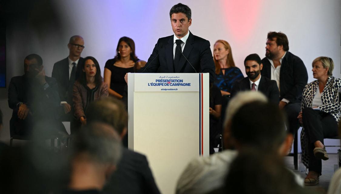 Gabriel Attal a présenté son équipe de campagne, le 3 septembre 2026