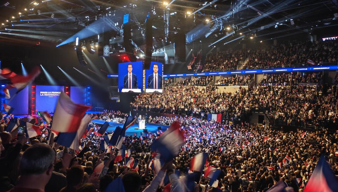 Jordan Bardella en meeting à Orléans, le 25 octobre 2026