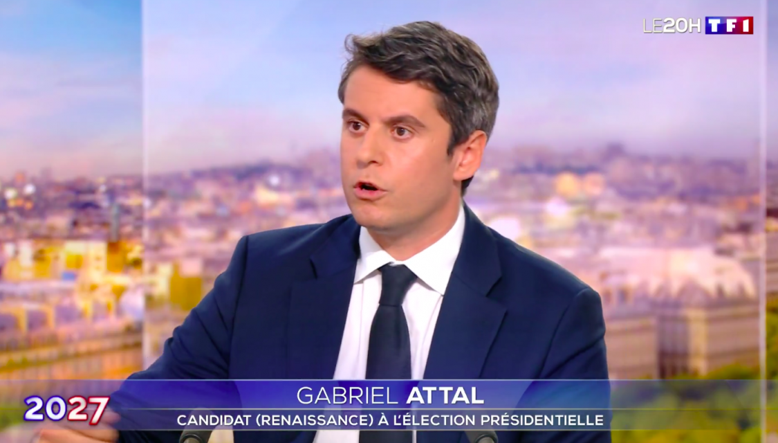 Gabriel Attal sur TF1 le 28 octobre 2026