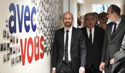 Stanislas Guérini, François Bayrou et Édouard Philippe (AFP)