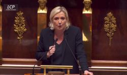 Marine Le Pen dans l'hémicycle le 4 décembre 2024