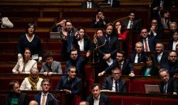 Boris Vallaud, dans l'hémicycle de l'Assemblée nationale