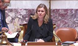 Yael Braun-Pivet au perchoir de l'Assemblée nationale, le 20 mai 2025