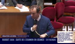Sébastien Lecornu à l'Assemblée nationale, le 31 octobre 2025. 