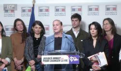Mathilde Panot et plusieurs membres du groupe LFI à l'Assemblée nationale, le 5 novembre 2025