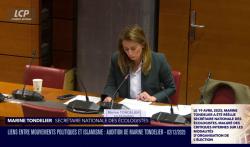 Marine Tondelier devant la commission d'enquête