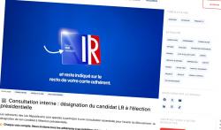 Capture d'écran du site des Républicains.