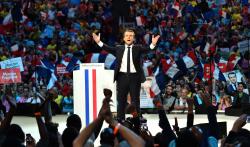 Emmanuel Macron, en meeting le 18 avril 2017.
