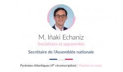La fiche députée d'Iñaki Echaniz affiche désormais un tilde (© Assemblée nationale)