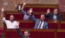 Députés du Rassemblement national dans l'hémicycle, le 24 juin 2026