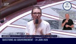 Aurore Bergé à l'Assemblée nationale, le 24 juin 2026 - LCP