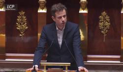 Paul Vannier dans l'hémicycle de l'Assemblée, le 1er juin 2026.
