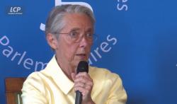 Élisabeth Borne devant l'AJP, le 10 juin 2026