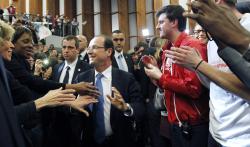 François Hollande en meeting pour l'élection présidentielle de 2012