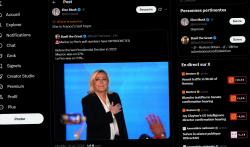 Capture d'écran de X