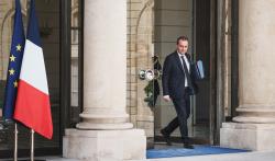 Sébastien Lecornu sortant de l'Elysée, le 22 juillet 2026.