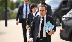 Sébastien Lecornu à son arrivée à Mérignac lundi 17 août.