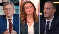 Jean-Luc Mélenchon, Marine Tondelier et Raphaël Glucksmann