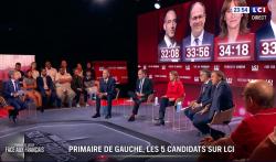 Le premier débat de la primaire de gauche, sur LCI. (LCI - TF1)