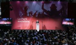 Le Parti socialiste lors de son "campus d'été 2026". (Photo par ALAIN JOCARD / AFP)