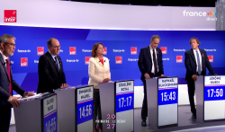 Les candidats de la primaire de gauche lors du deuxième débat