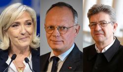 Marine Le Pen, Édouard Philippe, et Jean-Luc Mélenchon.