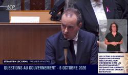 Sébastien Lecornu, le 6 octobre 2026