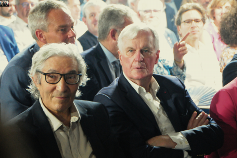Boualem Sansal et Michel Barnier, le 20 juin 2026 (© Raphaël Marchal / LCP)