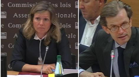 La présidente de la commission des lois Yaël Braun-Pivet et le député LR Guillaume Larrivé. LCP La présidente de la commission des lois Yaël Braun-Pivet et le député LR Guillaume Larrivé. LCP