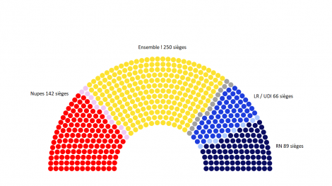 Composition de l'hémicycle à l'issue des législatives